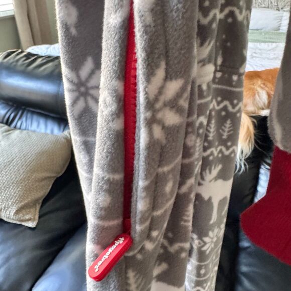 Tipsy Elves couple Matching Pajamas Set | Moose Fair Isle Hooded L/M Christmas - Picture 3 of 13